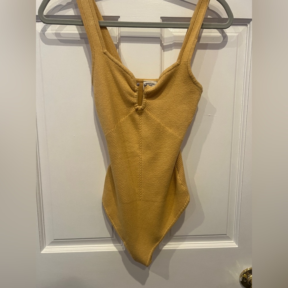 NWOT yellow thong bodysuit from A&F